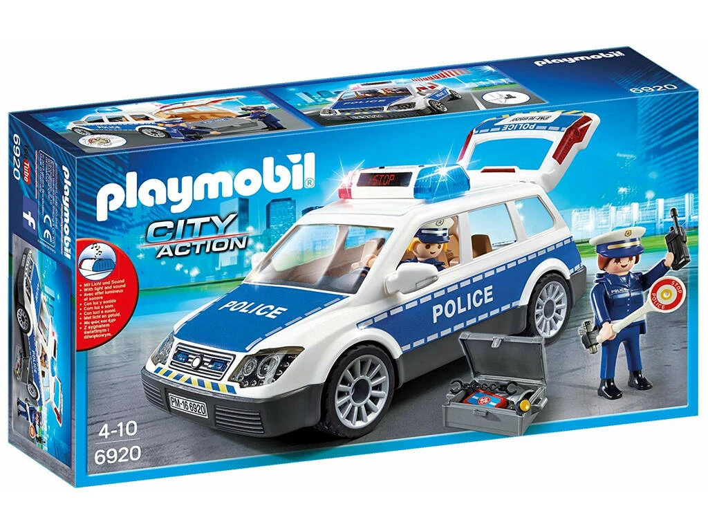 Playmobil Coche Policía Con Luces Y Sonido 6920 3 Playmobil Coche Policía Con Luces Y Sonido 6920