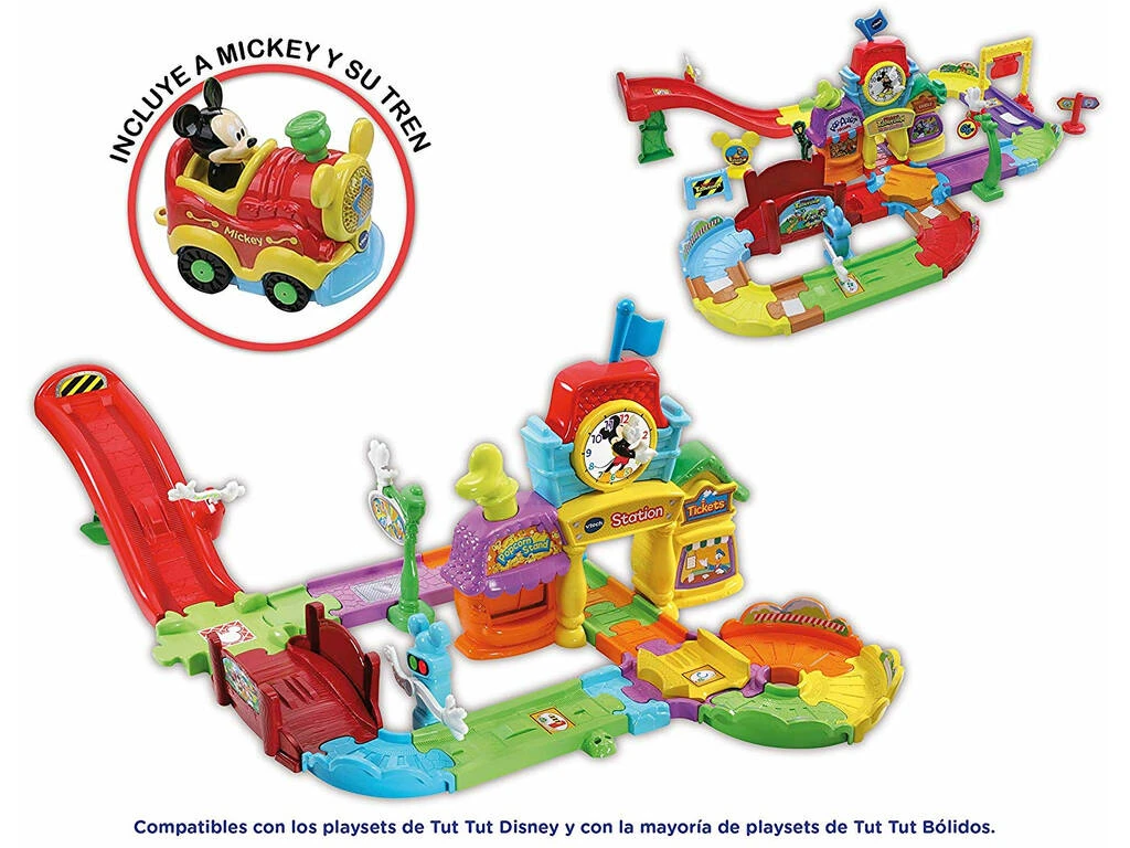 Tut Tut Bólidos Estación De Tren De Mickey Vtech 512222 7 Tut Tut Bólidos Estación De Tren De Mickey Vtech 512222 - Imagen 5
