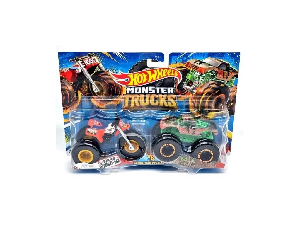 Hot Wheels Vehículos Monster Truck Duetos De Demolición Mattel FYJ64 4 Hot Wheels Vehículos Monster Truck Duetos De Demolición Mattel FYJ64 - Imagen 2