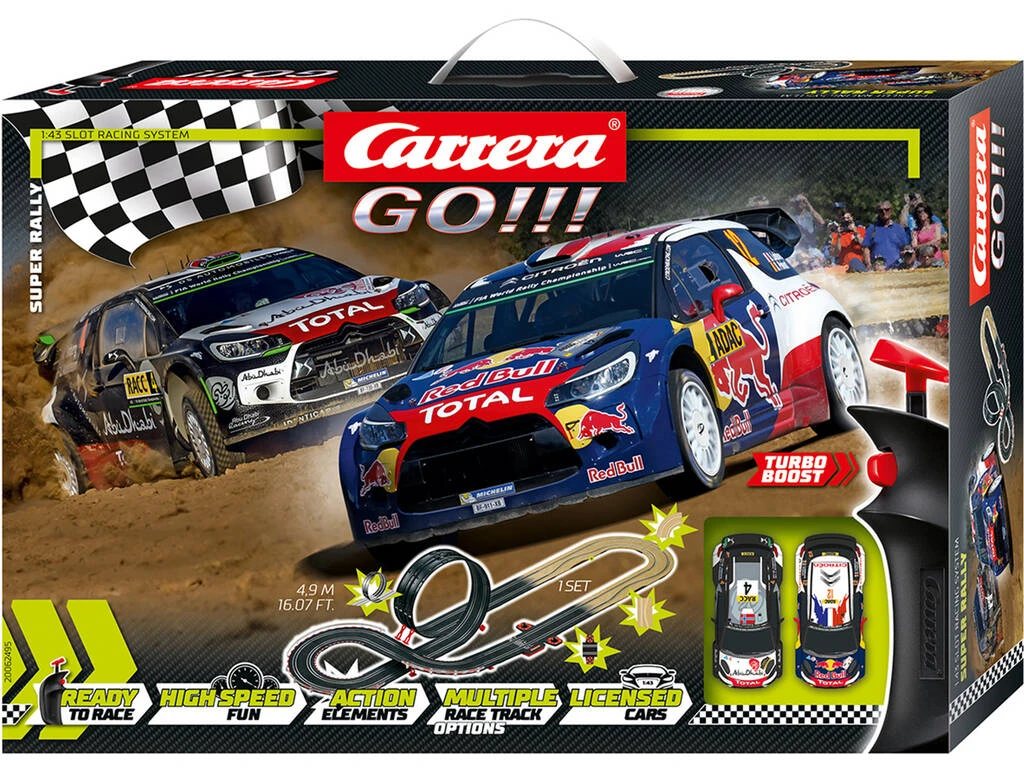 Circuito Super Rally 4,9 M. 2 Coches Citroën DS3 WRC Carrera 62495 3 Circuito Super Rally 4,9 M. 2 Coches Citroën DS3 WRC Carrera 62495