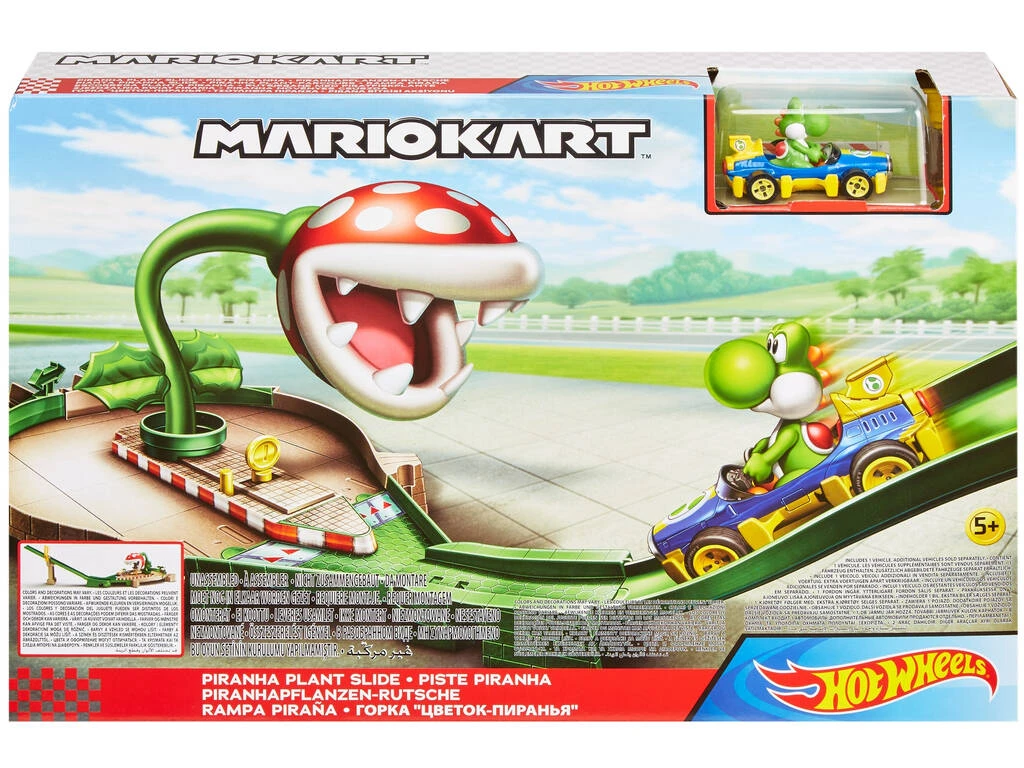 Hot Wheels Pista Piraña De Mario Kart Mattel GFY47 3 Hot Wheels Pista Piraña De Mario Kart Mattel GFY47