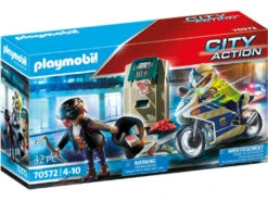 Playmobil City Action Moto Persecución Del Ladrón De Dinero 70572