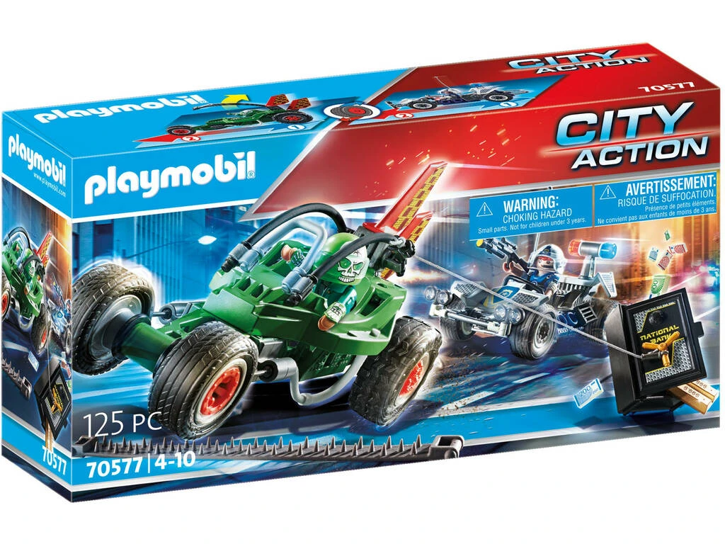 Playmobil City Action Kart Policial Persecución Ladrón De Caja Fuerte 70577 3 Playmobil City Action Kart Policial Persecución Ladrón De Caja Fuerte 70577