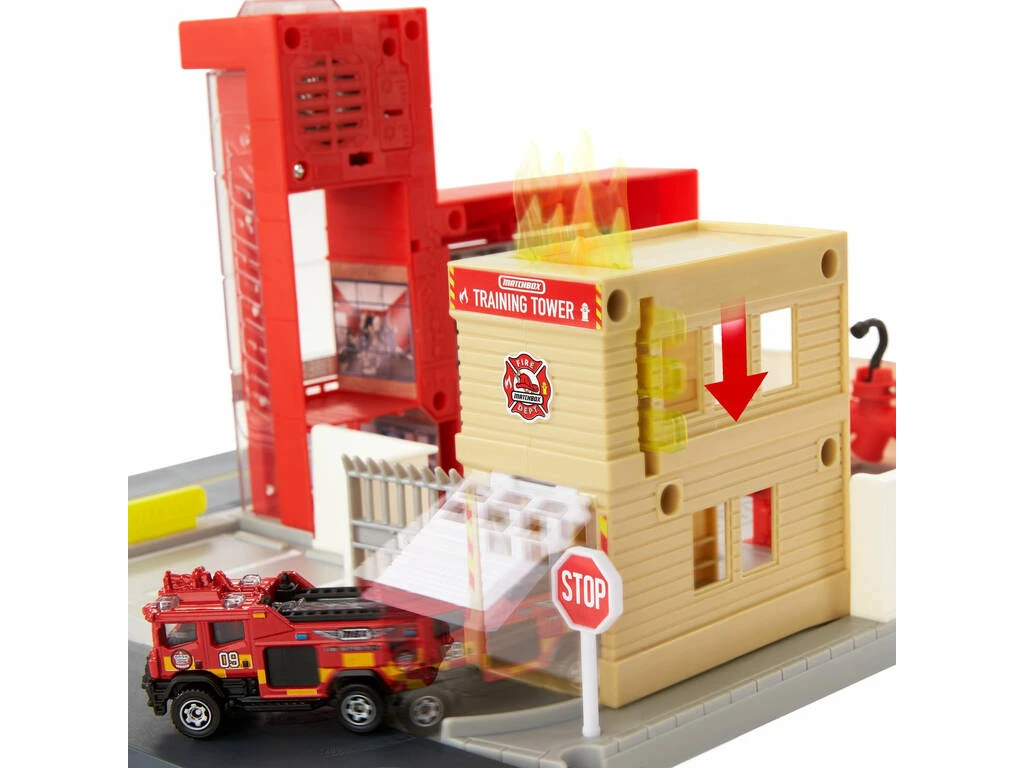 Matchbox Action Drivers Estación De Bomberos Con Sonido Mattel HBD76 5 Matchbox Action Drivers Estación De Bomberos Con Sonido Mattel HBD76 - Imagen 3