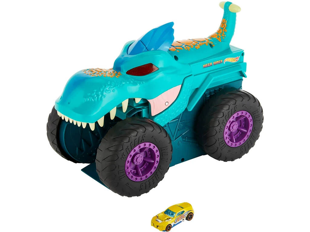 Hot Wheels Monster Trucks Mega Wrex Mastica Coches Mattel GYL13 4 Hot Wheels Monster Trucks Mega Wrex Mastica Coches Mattel GYL13 - Imagen 2