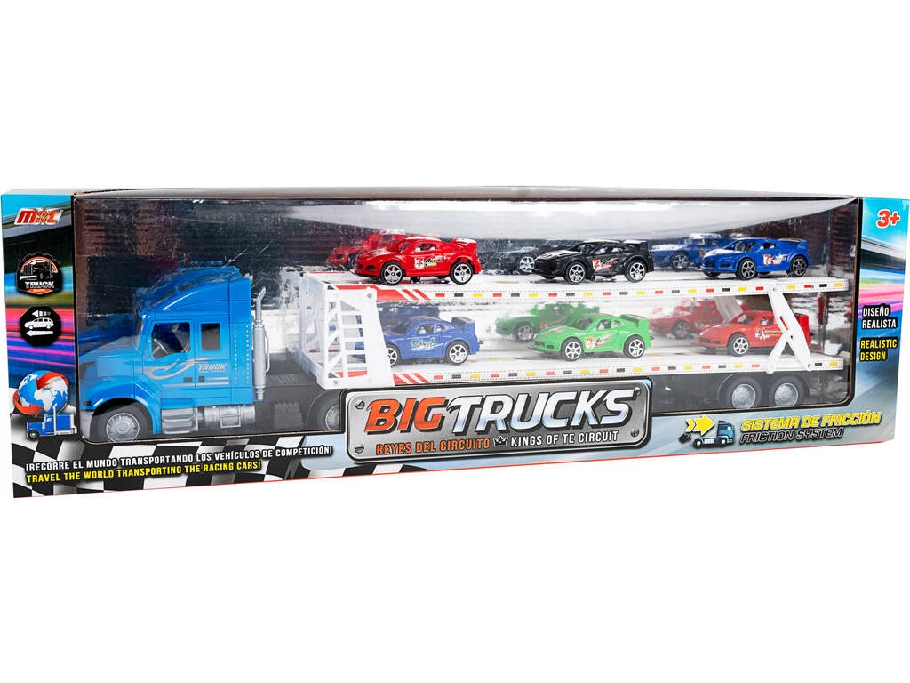 Camión Portacoches Azul 6 Coches 3 Camión Portacoches Azul 6 Coches