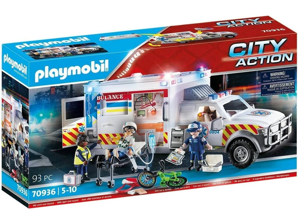Playmobil Vehículo De Rescate US Ambulance 70936 3 Playmobil Vehículo De Rescate US Ambulance 70936