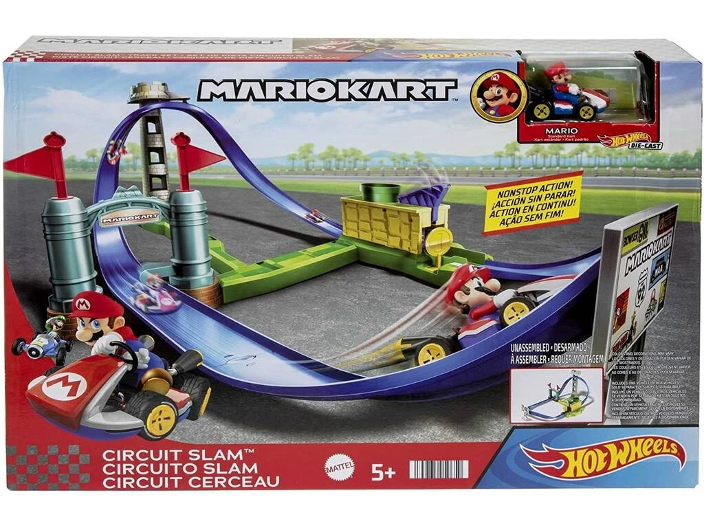 Hot Wheels MarioKart Circuito De Slam Mattel HGK59 4 Hot Wheels MarioKart Circuito De Slam Mattel HGK59 - Imagen 2