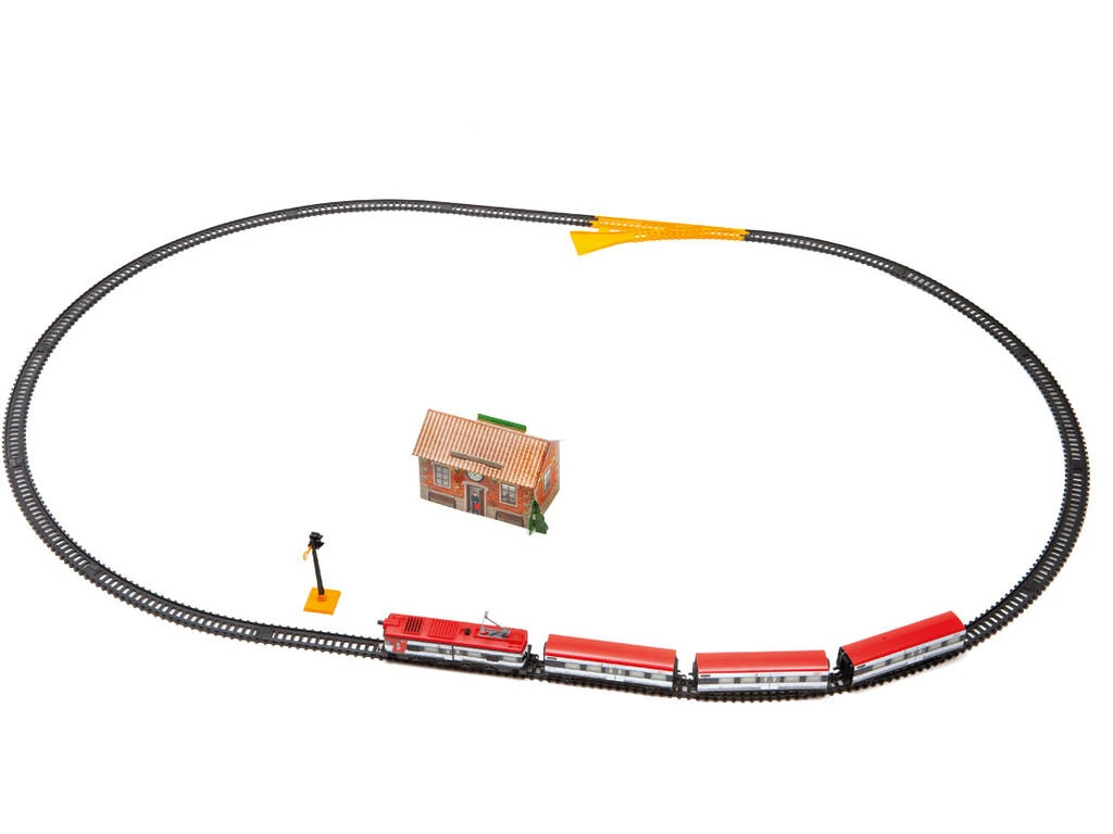 Tren Cercanías Renfe Con Luz, Estación Y Encarrilador Pequetren 403 3 Tren Cercanías Renfe Con Luz, Estación Y Encarrilador Pequetren 403