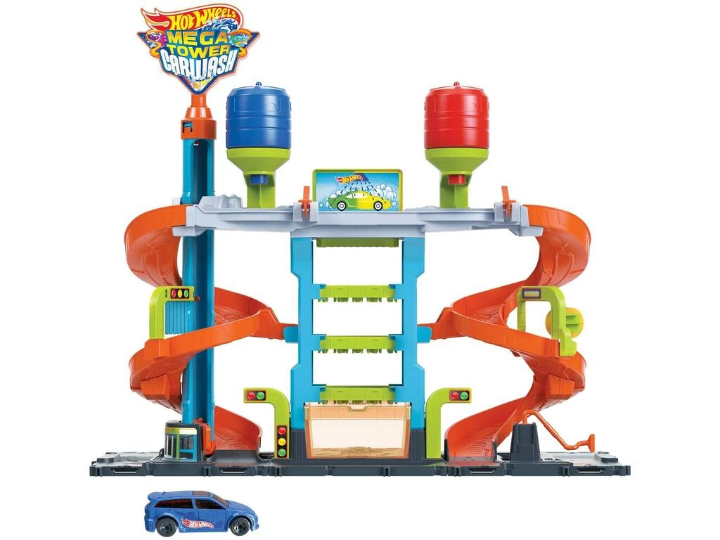 Hot Wheels City Mega Torre Lavado De Coches Mattel HDP05 3 Hot Wheels City Mega Torre Lavado De Coches Mattel HDP05