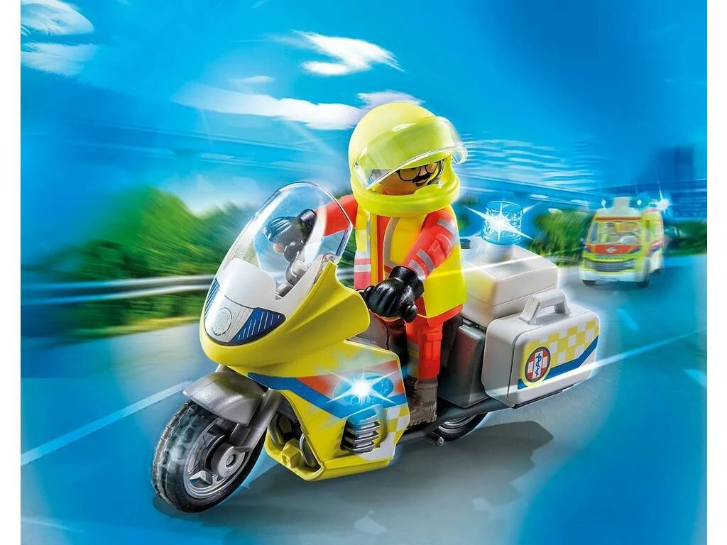 Playmobil City Life Moto De Emergencias Con Luz Intermitente 71205 4 Playmobil City Life Moto De Emergencias Con Luz Intermitente 71205 - Imagen 2