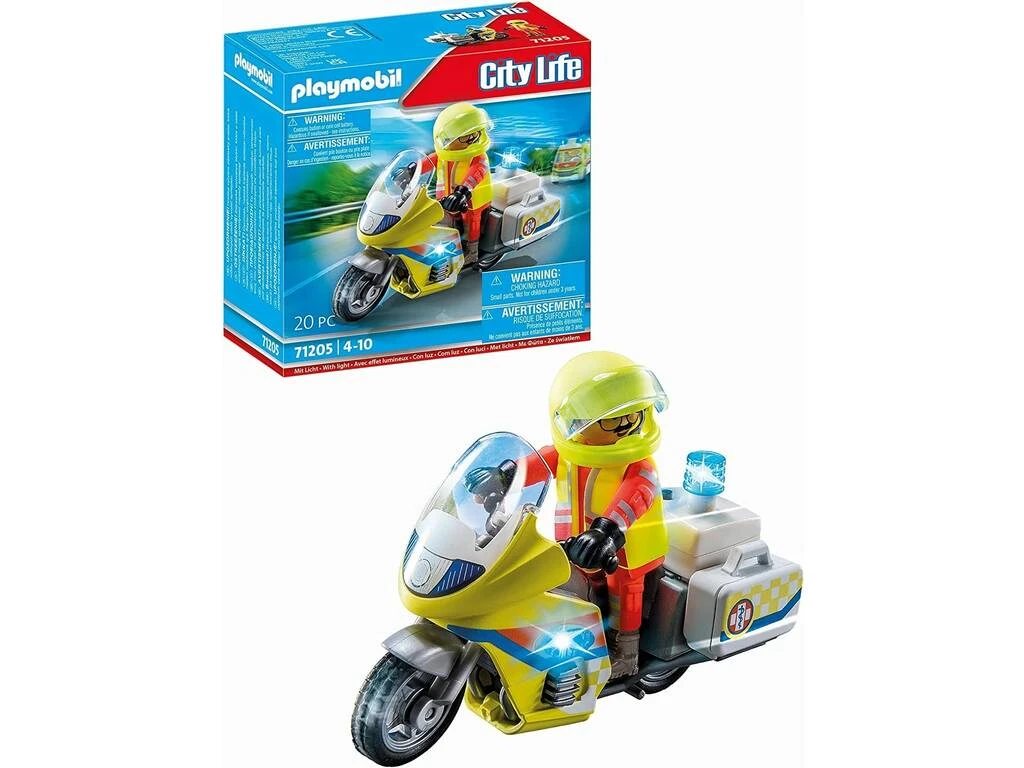 Playmobil City Life Moto De Emergencias Con Luz Intermitente 71205 8 Playmobil City Life Moto De Emergencias Con Luz Intermitente 71205 - Imagen 6