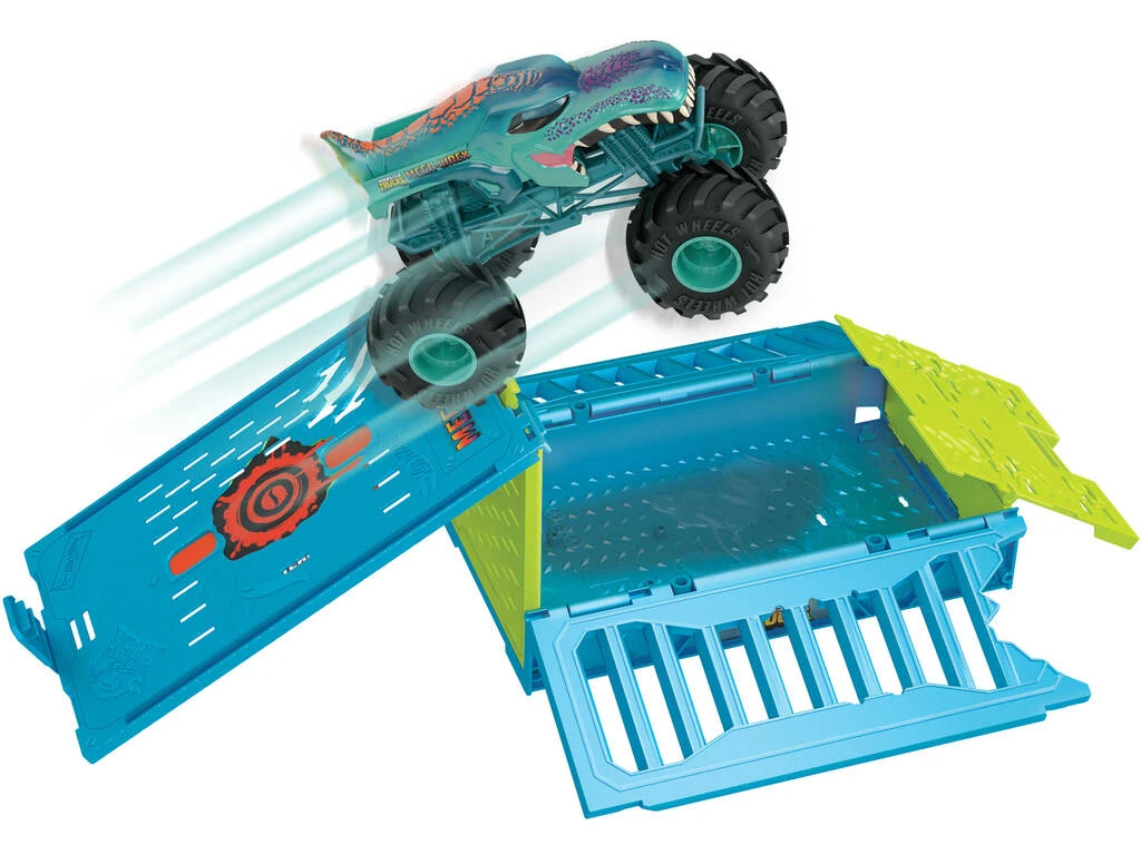 Hot Wheels Monster Trucks Mega Wrex Con Jaula Mattel HNC29 6 Hot Wheels Monster Trucks Mega Wrex Con Jaula Mattel HNC29 - Imagen 4