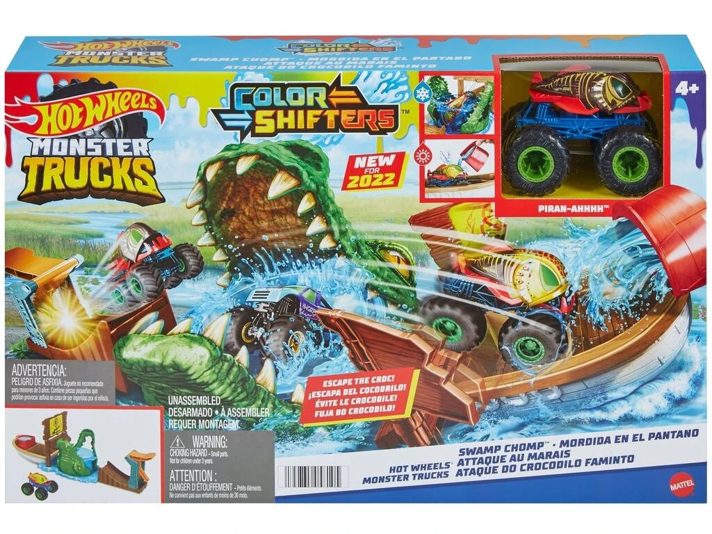 Hot Wheels Monster Trucks Color Shifters Ataque En El Pantano Mattel HGV14 3 Hot Wheels Monster Trucks Color Shifters Ataque En El Pantano Mattel HGV14