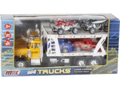 Vehículo Camión Portacoches Surtido Con 2 Camionetas Y 2 Quad 47x17x12cm 16 Vehículo Camión Portacoches Surtido Con 2 Camionetas Y 2 Quad 47x17x12cm -Niños Juguetes Tienda 21550g07
