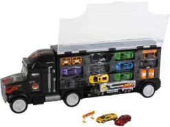 Camión 60 Cm Portavehiculos Con 8 Coches Y Camión