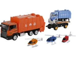 Camión Residuos 23 Cm. Vehiculo Y 3 Helicopteros
