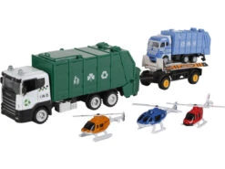 Camión Residuos 23 Cm. Vehiculo Y 3 Helicopteros -Niños Juguetes Tienda 31883g02